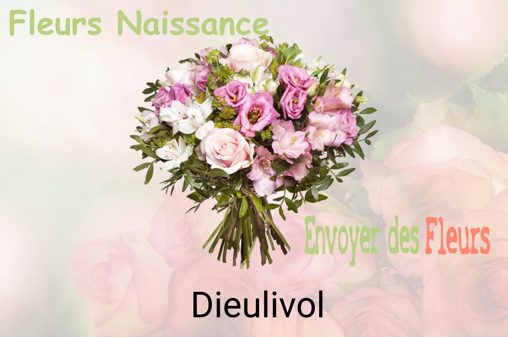 Bouquet de fleurs de naissance livré à Dieulivol